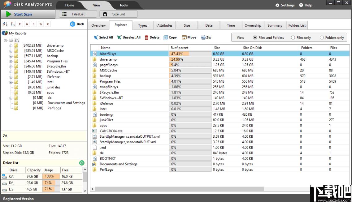 Disk Analyzer Pro下载,磁盘分析,磁盘扫描
